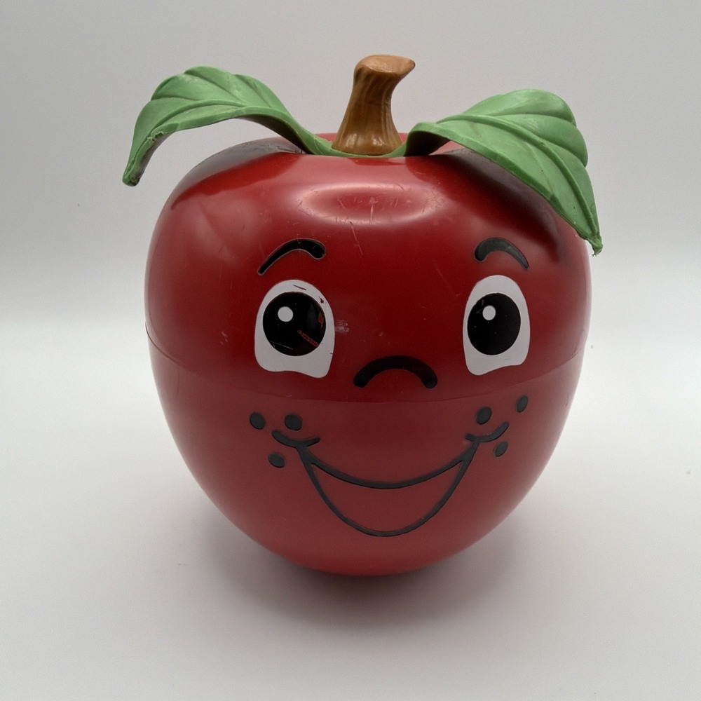 FISHER PRICE Happy Apple 1972 Short Stem Roly Poly Vintage Chime Children's Toy